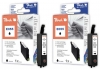 Peach Doppelpack Tintenpatronen schwarz kompatibel zu  Epson T0551 bk*2, C13T05514010