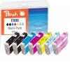 Peach Spar Pack Plus Tintenpatronen kompatibel zu  Epson T0807, T0801, C13T08074011, C13T08014011