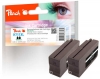 Peach Doppelpack Tintenpatrone schwarz HC kompatibel zu   HP No. 711XL BK*2, CZ133AE*2