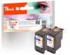 Peach Doppelpack Druckköpfe color kompatibel zu  Canon CL-546XL*2, 8288B001*2