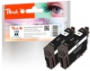 Peach Doppelpack Tintenpatronen schwarz kompatibel zu  Epson T2981, No. 29 bk*2, C13T29814010*2