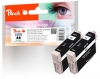 Peach Doppelpack Tintenpatronen schwarz kompatibel zu  Epson T0791BK*2, C13T07914010*2
