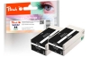Peach Doppelpack Tintenpatronen schwarz kompatibel zu  Epson SJIC22BK*2, C33S020601*2