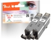 Peach Doppelpack Tintenpatronen grau kompatibel zu  Canon CLI-521GY*2, 2937B001