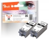 Peach Doppelpack Tintenpatronen schwarz kompatibel zu  Canon PGI-35BK*2, 1509B001*2